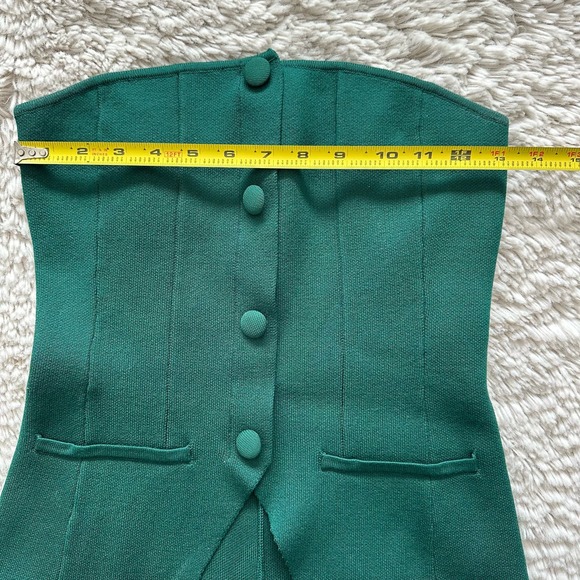 Forever 21 Green Strapless Button Top Womens Size Small - Picture 6 of 8